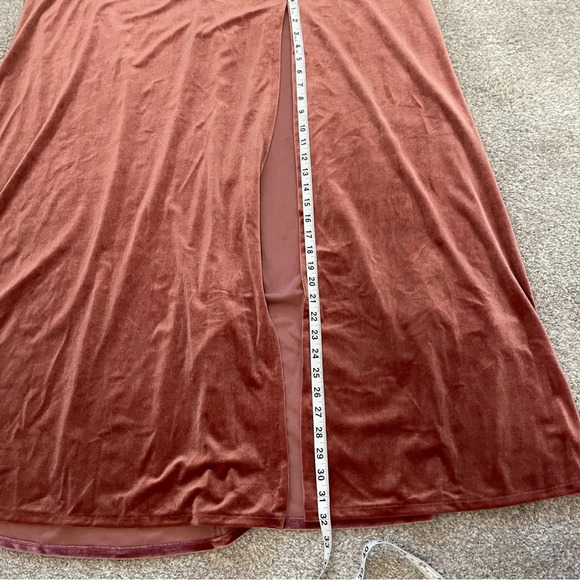NWT Jenny Yoo Velvet Maxi Dress English Rose Size 24 - Picture 14 of 15